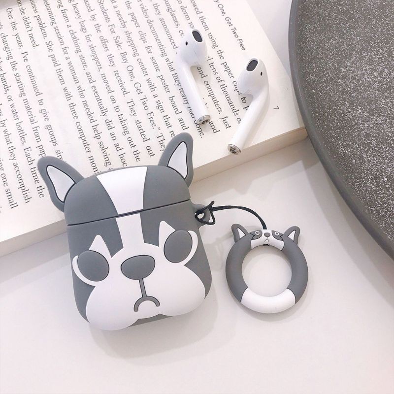 Vỏ silicone bảo vệ tai nghe Airpods 1/2 hình chó bull