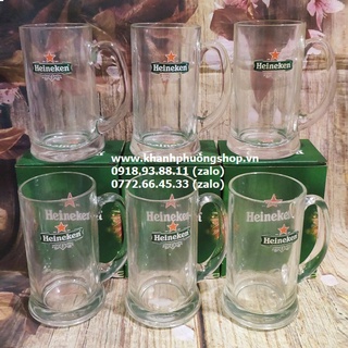 Bộ 06 ly thủy tinh uống bia heineken - bộ ly thủy tinh uống bia