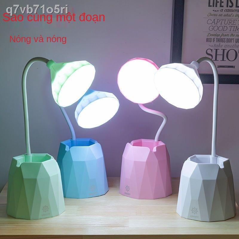 Ngôi sao cùng bảo vệ mắt, học cách sạc lại ống đựng bút lớn, đèn ký túc xá mờ ba tốc độ, phòng ngủ, bàn, n