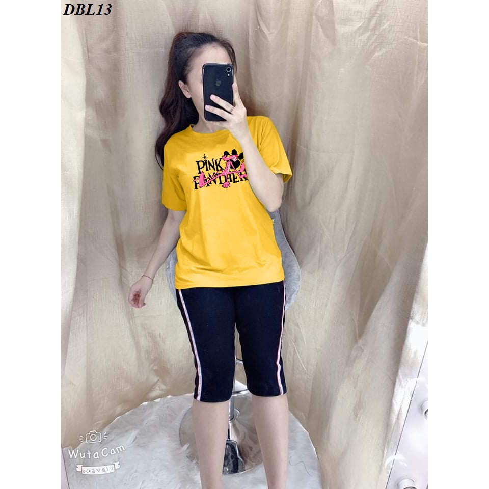 [Mã WAMSJULY giảm 20% đơn 150k] [ HOT] ĐỒ BỘ MẶC NHÀ CAO CẤP QUẦN LỬNG 1 SỌC ÁO IN HÌNH BÁO HỒNG - DBL13 | BigBuy360 - bigbuy360.vn