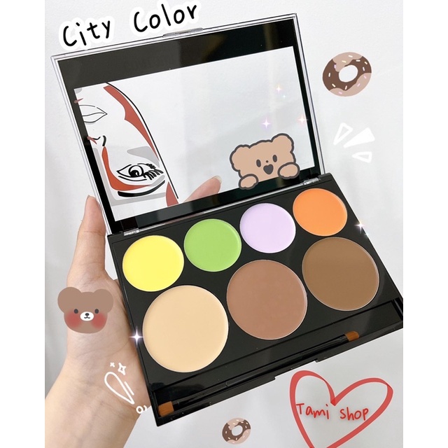 Bảng Triệt Sắc Tạo Khối Và Che Khuyết Điểm City Color Contour Correct Pro Cream Palette