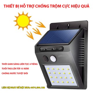 Đèn Đường Năng Lượng Mặt Trời Solar Light - Đèn ốp tường siêu sáng - Sản Phẩm Chính Hãng - Bảo Hành 24 Tháng