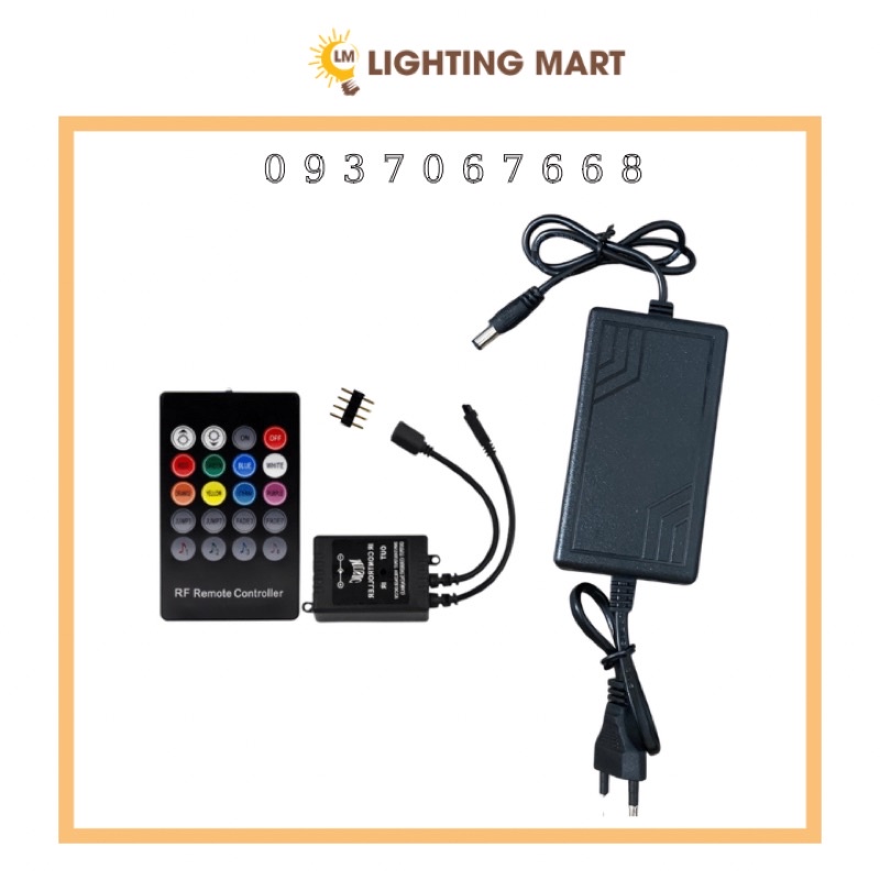 Bộ nguồn cảm ứng nhạc 12V sử dụng cho dây led đổi màu RGB 12V