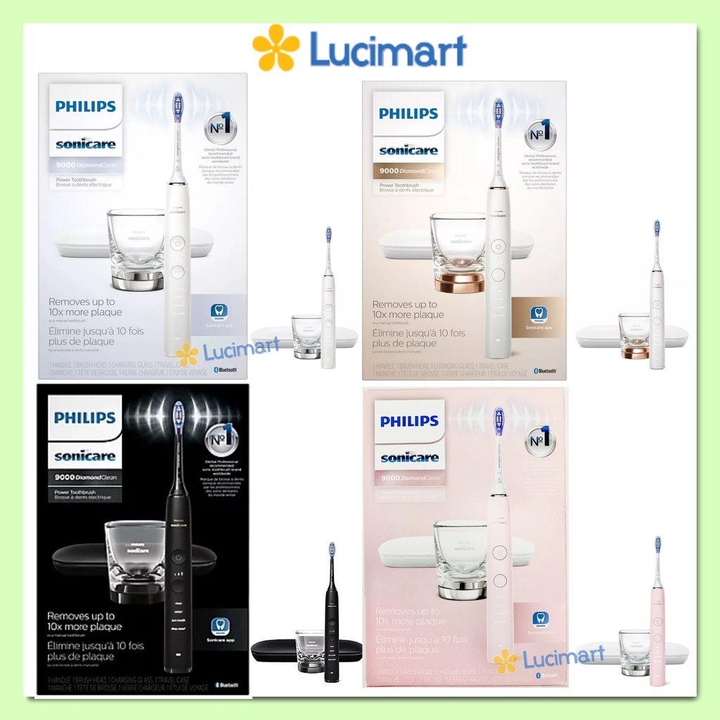 Bàn chải điện Philips Sonicare DiamondClean Smart 9000, 9100, 9300, 9350 Electric Toothbrush