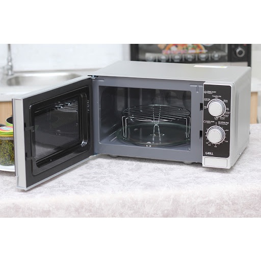 Lò vi sóng có nướng SHARP R-G222VN-S 20 lít - Rã đông, hâm, nấu, nướng