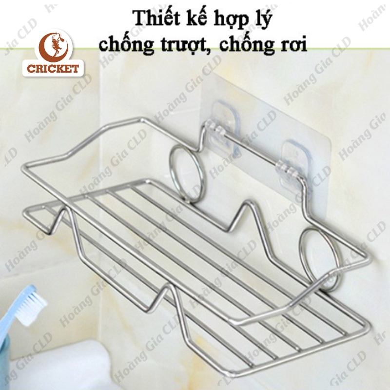 Kệ inox 304 bạc đựng đồ dùng, đựng gia vị dán tường tiện lợi, nhỏ gọn