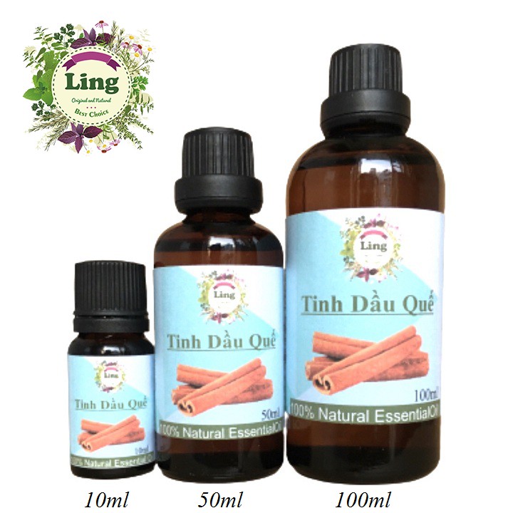 Tinh dầu Quế Thiên Nhiên Nguyên Chất 100% khử mùi, xông phòng (lọ 10ml, 50ml, 100ml)