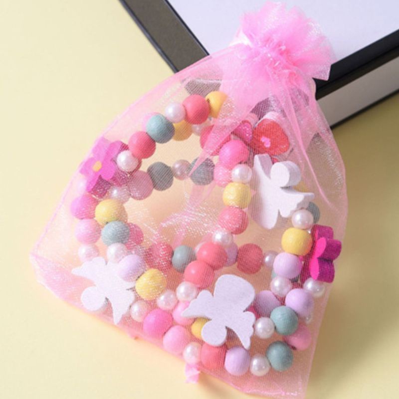 1 Bộ Vòng Tay Màu Kẹo Ngọt Họa Tiết Hoạt Hình Dễ Thương Cho Bé Gái