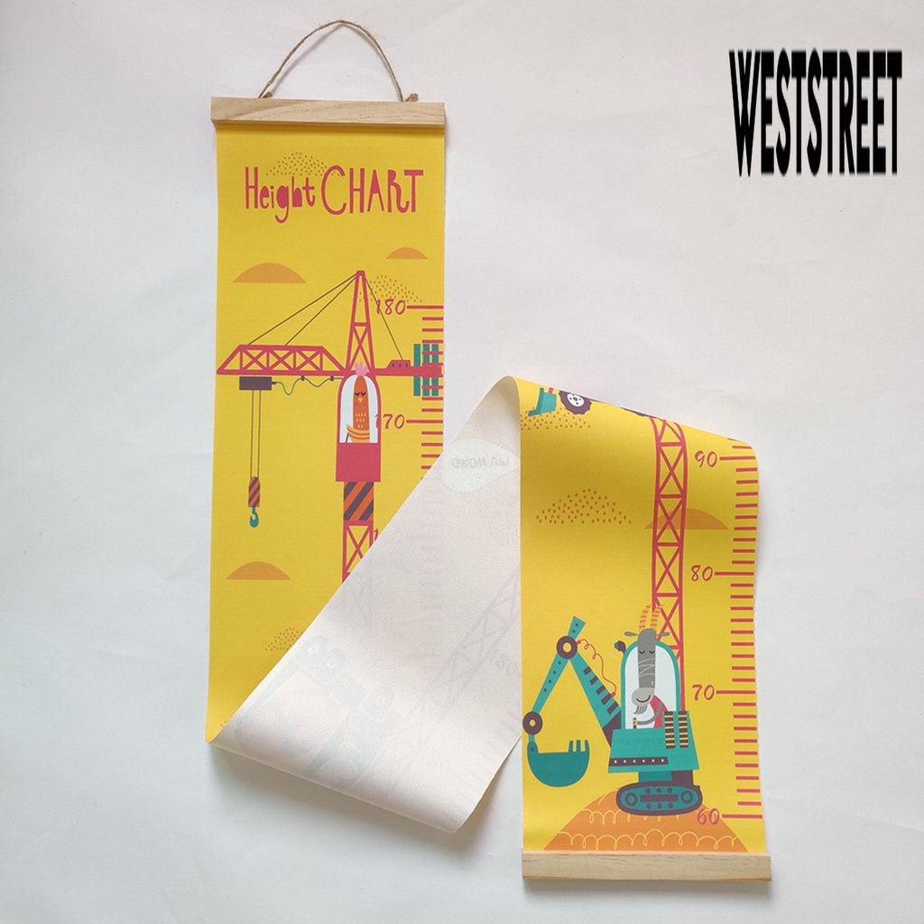 Thước Đo Chiều Cao Bằng Gỗ Thiết Kế Hoạt Hình Treo Tường Dành Cho Trẻ Em