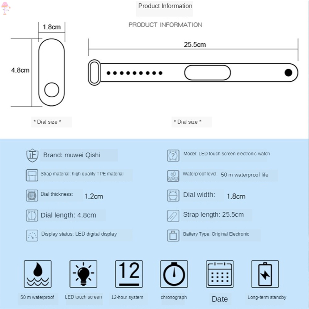 Đồng Hồ Đeo Tay Điện Tử Dây Silicone Màu Sắc Kẹo Ngọt Có Đèn LED Dành Cho Nam Và Nữ