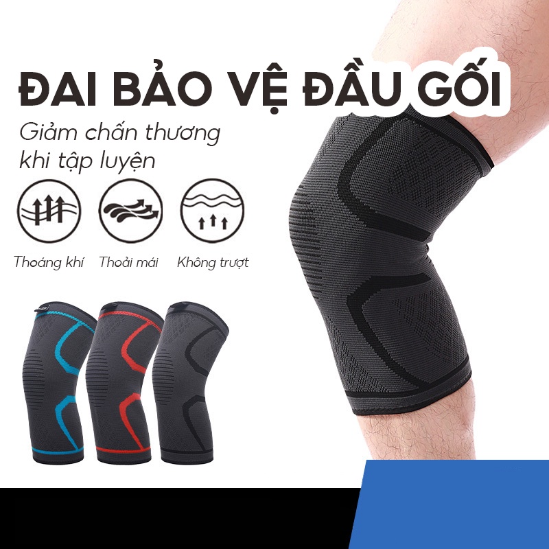 Bảo vệ đầu gối 4 chiều chơi thể thao - Băng đầu gối hỗ trợ các môn thể thao cao cấp