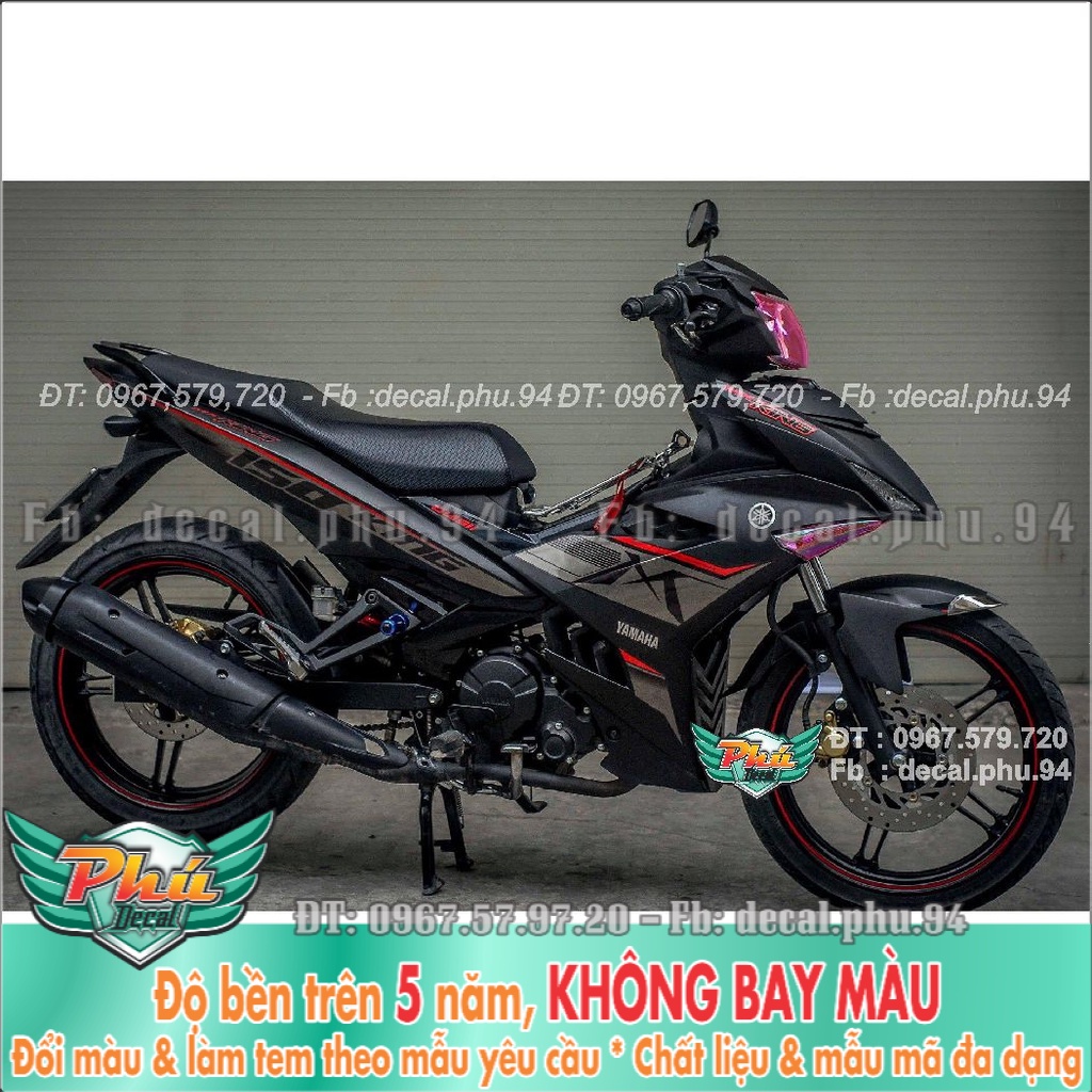 Tem Rời Exciter 150 Mx đen nhám (K) -1