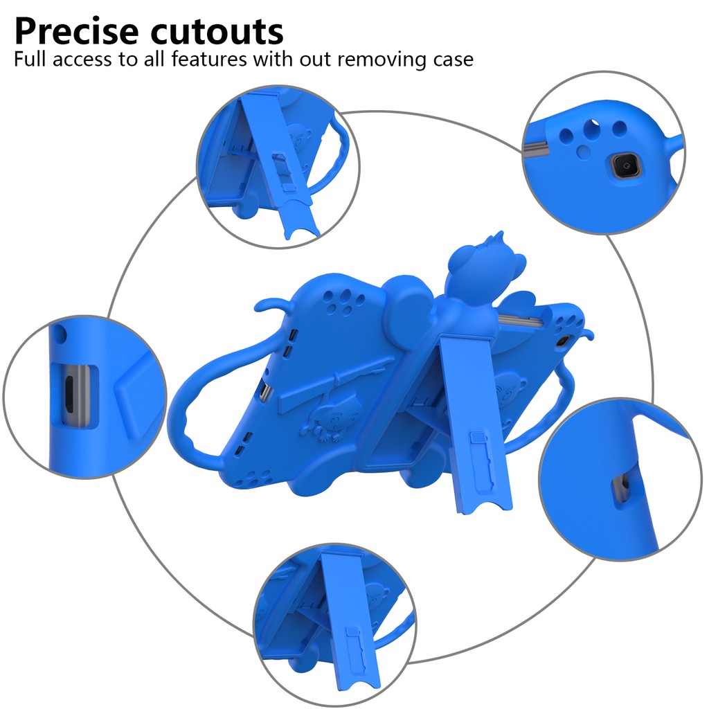 Ốp Lưng Silicone Có Tay Cầm Hình Khỉ Con Đáng Yêu Cho Samsung Galaxy Tab A7 10.4 2020 Sm-T505 T500 T507