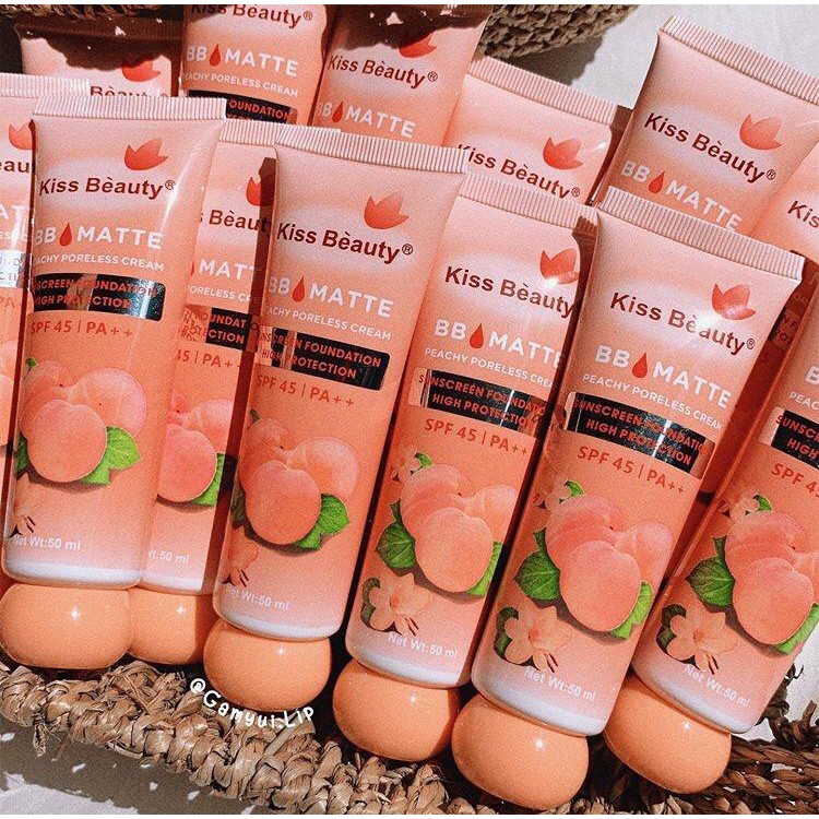 Kem nền BB Cream đào 2in1 của Kiss Beauty (có chống nắng SPF45 và che khuyết điểm)