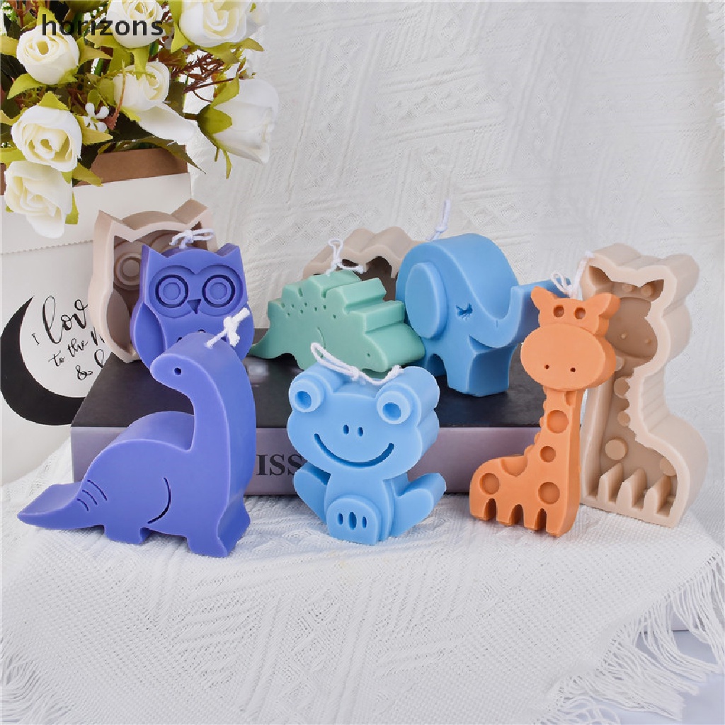 Khuôn Silicone Làm Nến Thơm Hình Khủng Long / Hươu Cao Cổ / Hươu Cao Cổ