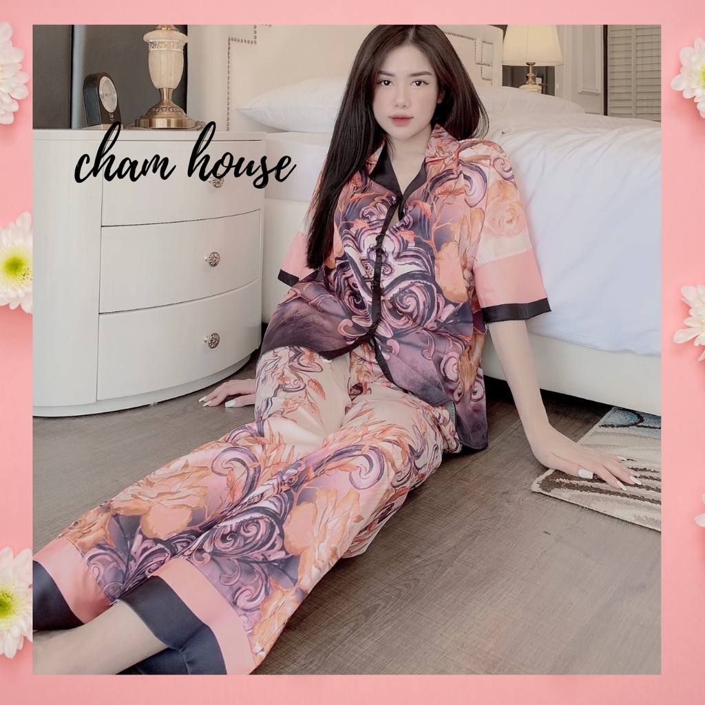PIJAMA satin lụa, đồ bộ nữ tay ngắn quần dài cao cấp, xinh xắn Piti Shop | BigBuy360 - bigbuy360.vn