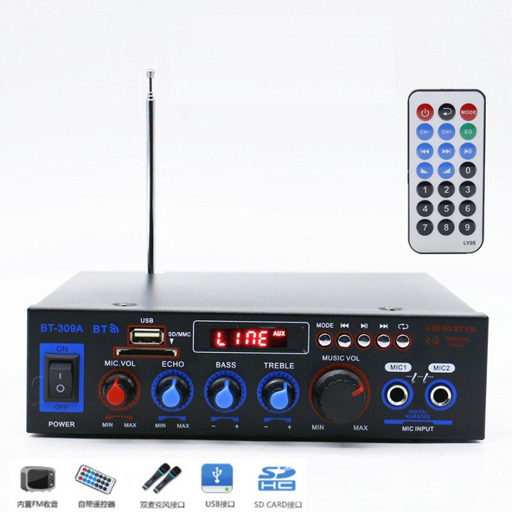 Ampli Mini Karaoke Bluetooth Cao Cấp BT-309A