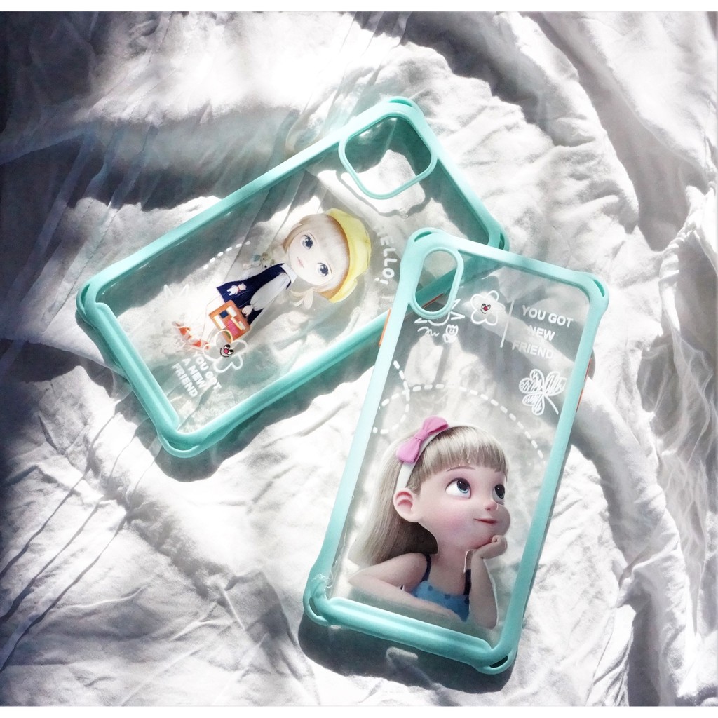 Ốp Lưng iPhone chống sốc viền xanh phối baby Full case 6/6s/6plus/7/8/7plus/8plus/x/xs/xsmax/11/11promax - CocoShop