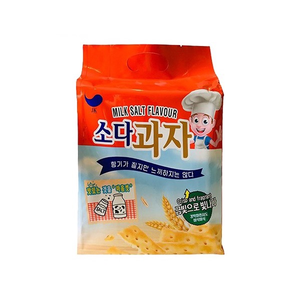 Bánh Quy Lạt Ăn Kiêng JK Hàn Quốc Vị Sữa Milk Salt Taste (Gói 420g-đỏ)