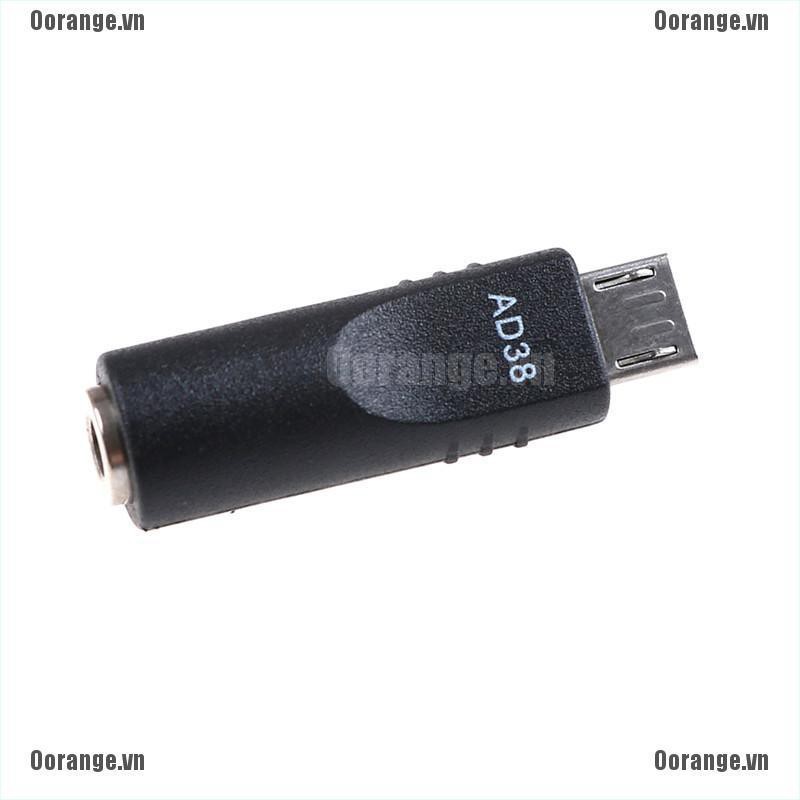 MT 2pcs 3.5mm x 1.1mm Female To Micro USB 5 Pin Male DC Converter Charger Adapter BH