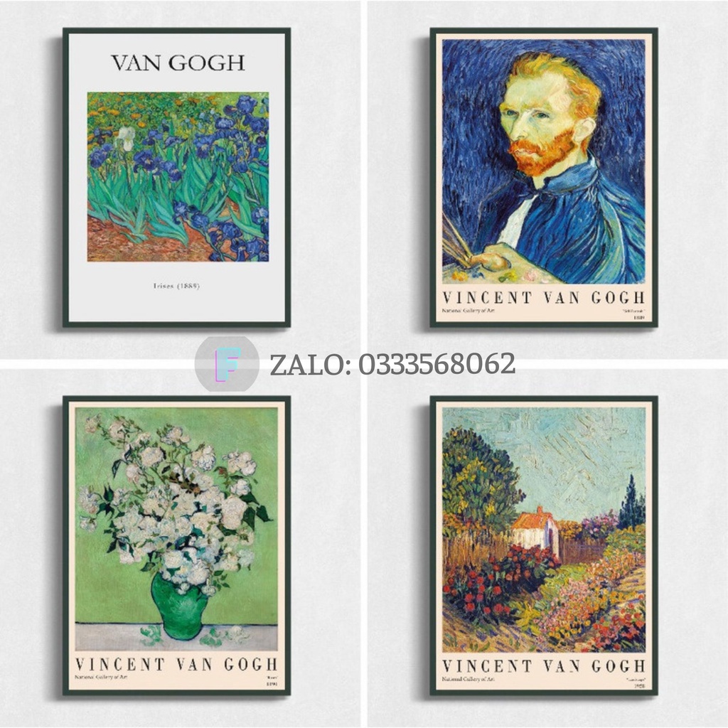 Tranh Treo Tường Canvas,Tranh Van Gogh,Decor Phòng ngủ,phòng khách,cầu thang⚡FREE SHIP⚡đẹp sửa