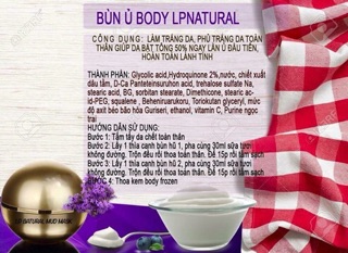 Bùn ủ body Lp Natural ( Bùn ủ trắng da)