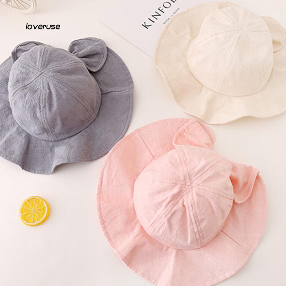 Mũ tai bèo phối nơ dễ thương cho bé gái