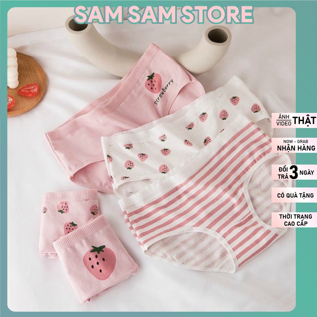 Quần Lót Nữ SAM SAM Cotton Trái Dâu Q0716 In Hoạ Tiết Cute SAM SAM
