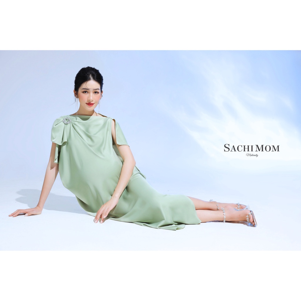 Đầm Bầu SACHIMOM - Váy Bầu Dự Tiệc Cài Đá ROSA DRESS