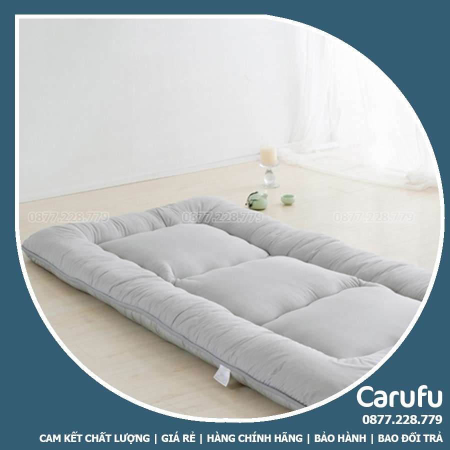 Nệm trải sàn ngủ kiểu nhật mát lạnh gấp gọn tiện lợi | 1m 1m2 1m4 1m6 1m8 2m | CARUFU