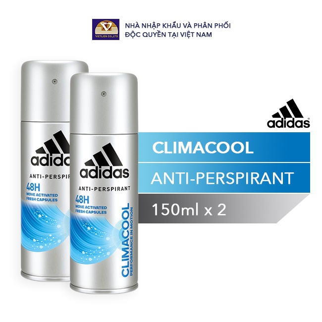 Combo 2 chai : Xịt Khử Mùi Toàn Thân Nam Adidas - Climacool 150ml