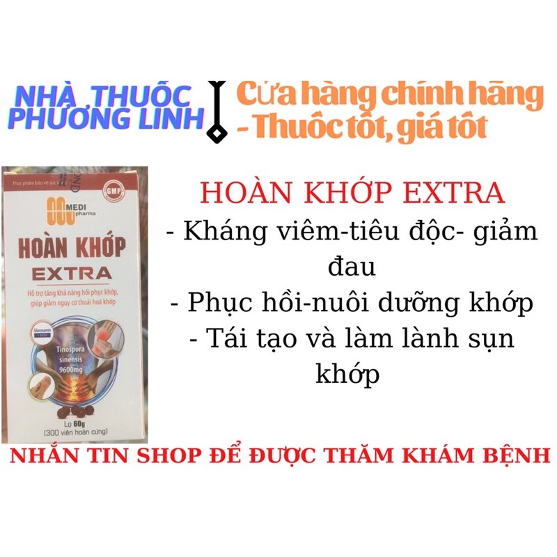 Hoàn khớp EXTRA- Phục hồi tái tạo mô xương khớp- giảm thoái hoá khớp- dưỡng khớp- giảm đau xương khớp- thảo dược an toàn