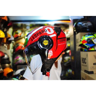 Mũ 3/4 ROC 06 [CHÍNH HÃNG] tem Cleopard (ĐỎ)