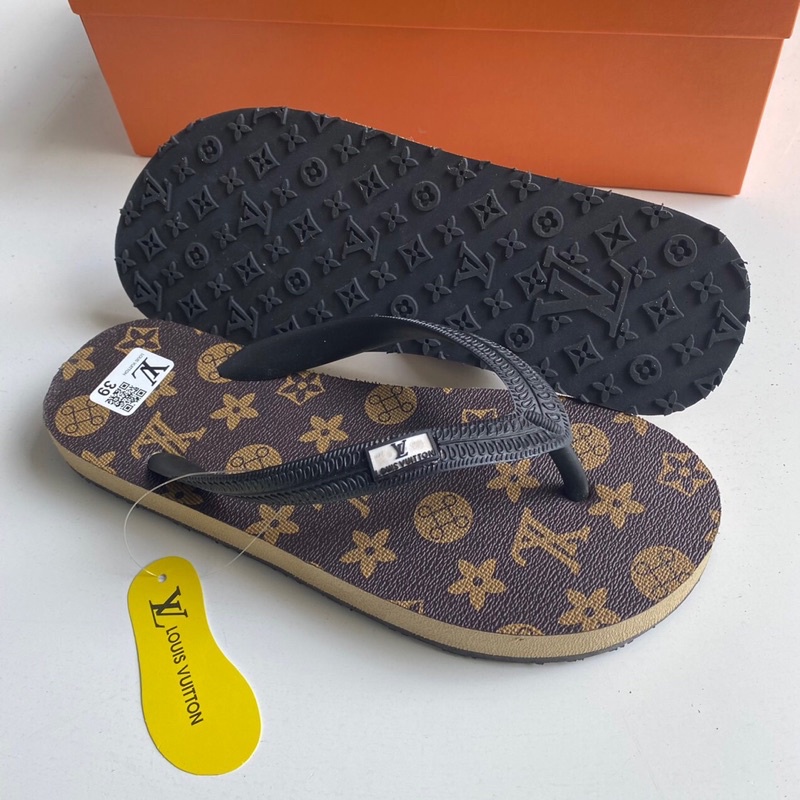 Dép nam LV đế cao su thời trang