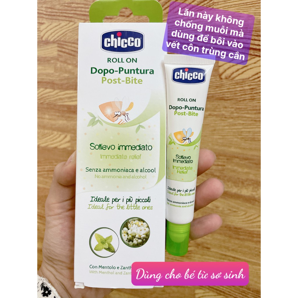 Xịt chống muỗi Chicco, kem chống muỗi Chicco, lăn chống muỗi Chicco cho bé từ 2 tháng
