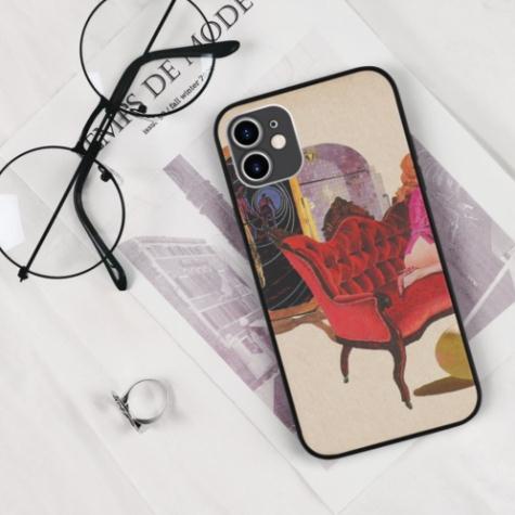 Ốp lưng iphone hình lady collage art op art cạnh vuông  cho các dòng SAMSUNG PAP20210921