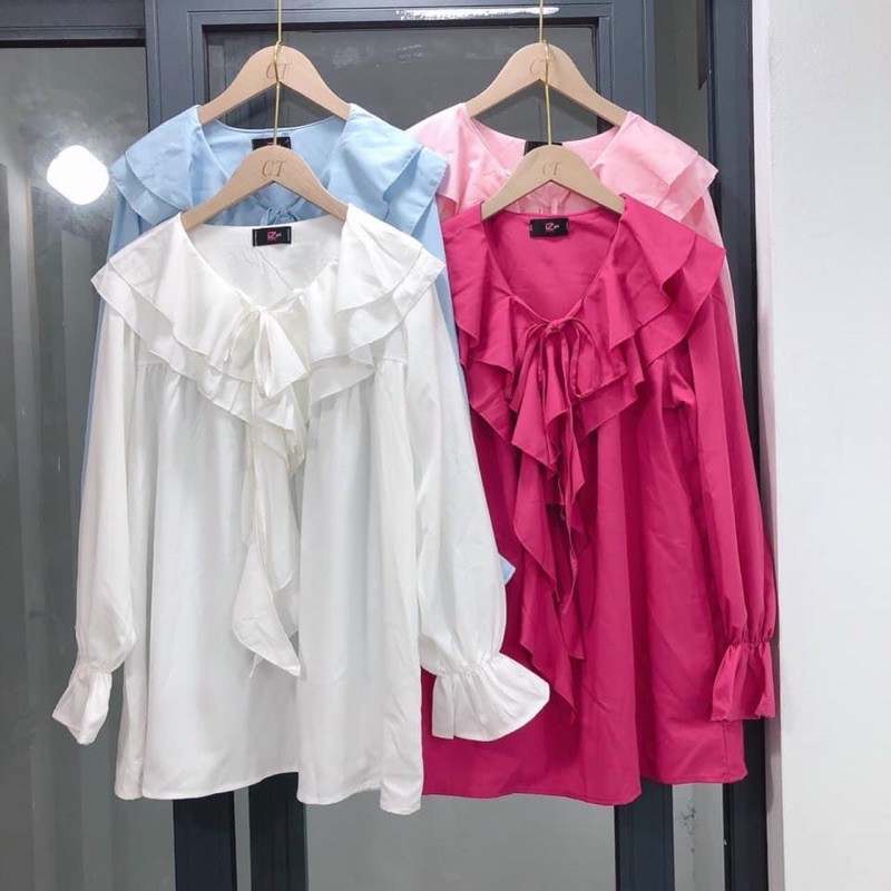 Áo sơ mi bánh bèo dáng mới