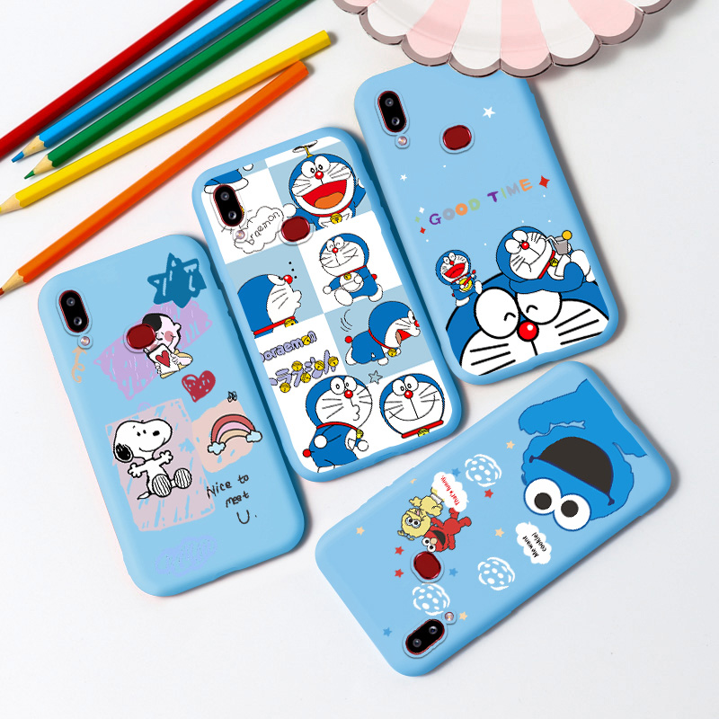 Doraemon Cheap Phone Case for Samsung A9 2018 A7 2018 2017 A8 Plus 2018 A60 A70 A71 4G A720 A730 A750 A81 A90 5G A91 J4 2018 Core Silicone Painted Protection Cover