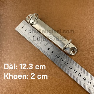 Khóa còng menu 2 khoen màu bạc