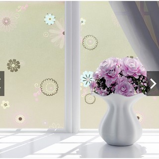 Decal 1m dán kính khổ rộng 45cm ( có sẵn keo ) - HOA MAI SẮC MÀU CC010