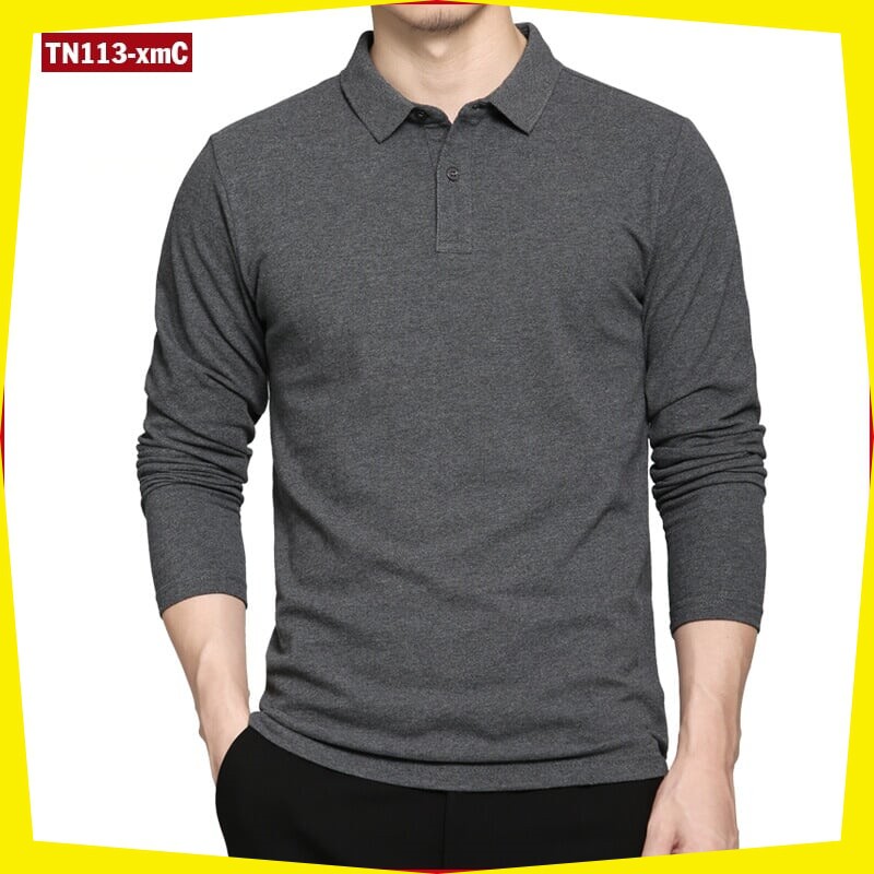 áo thun nam tay dài trơn có cổ TN113 nhiều màu sắc chất sợi tre pha trẻ trung | BigBuy360 - bigbuy360.vn
