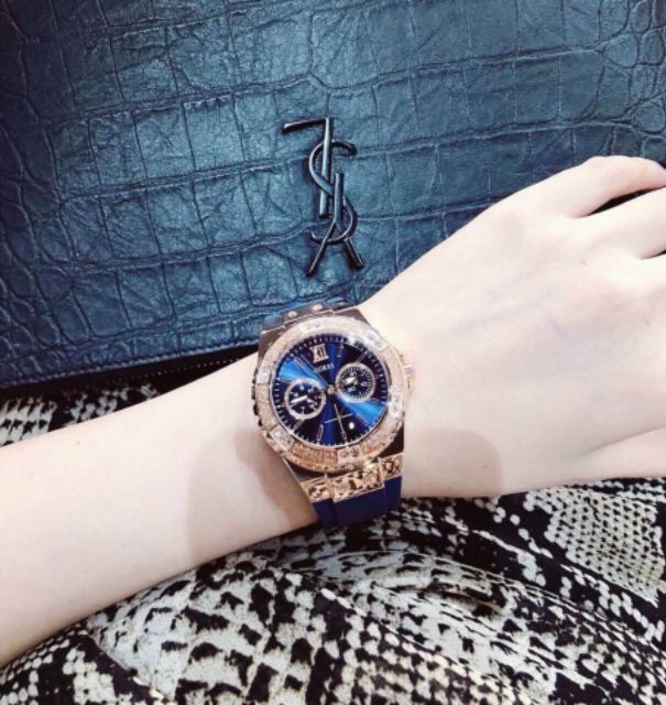 Đồng hồ nữ Guess W1053L3 - L7 - L1 dây cao su cao cấp - FULLBOX HÃNG