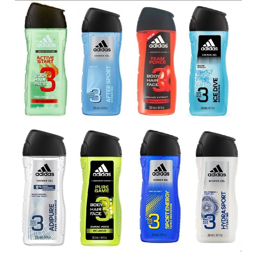 Sữa tắm gội toàn thân 3in1 Adidas 400ml chính hãng