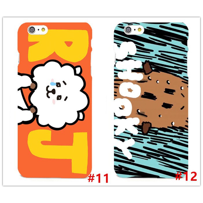 Ốp điện thoại in hình BT21 dễ thương cho iPhone 5/5s 6/6s 6plus/6splus 7/8 7plus/8plus Samsung S6/S6 Edge S7/S7 Edge