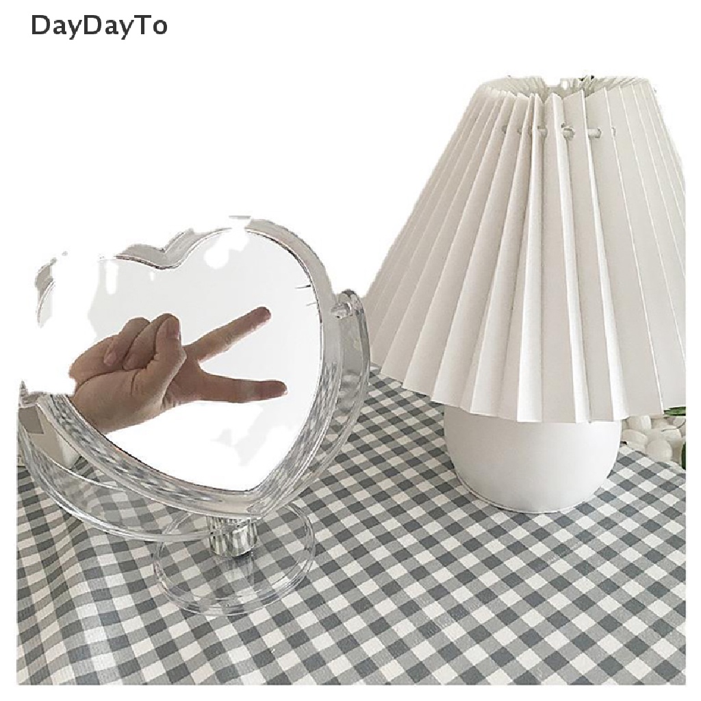 [Hàng mới về] Gương trang điểm hình trái tim bằng acrylic trong suốt hai mặt