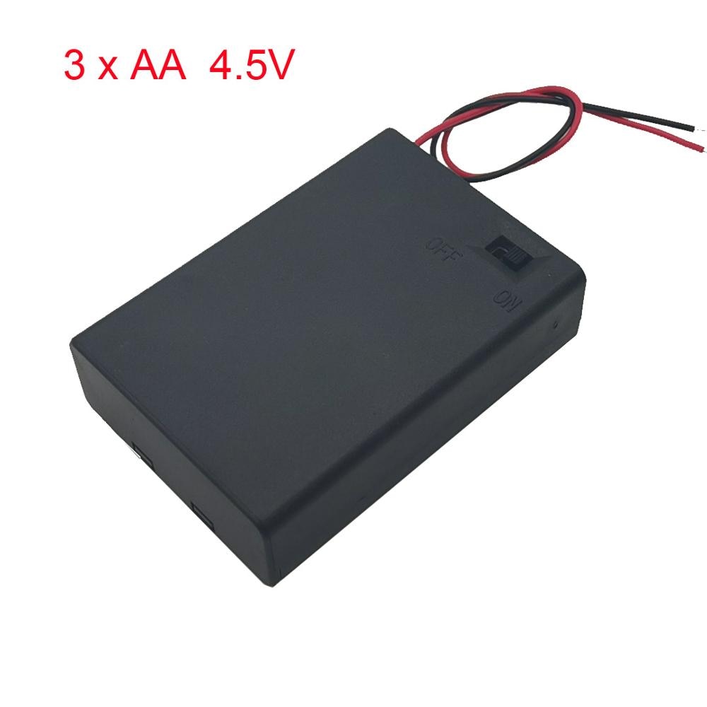 Hộp Đựng Pin Aa 1 / 2 / 3 / 4 Ngăn 1.5v / 3v / 4.5v / 6v Có Công Tắc