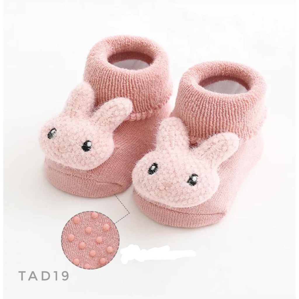Tất cổ cao chống trượt hình thu 5D cho bé - TAD19