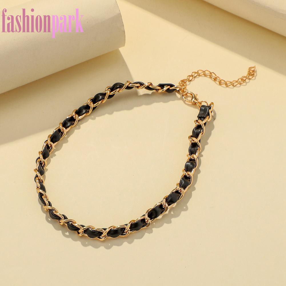 (Fas) Vòng Cổ Choker Da Mini Cá Tính