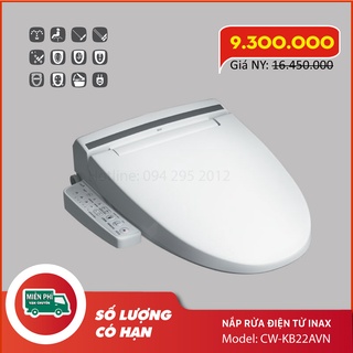 Nắp rửa điện tử inax cw-kb22avn chính hãng, miễn phí vận chuyển hà nội