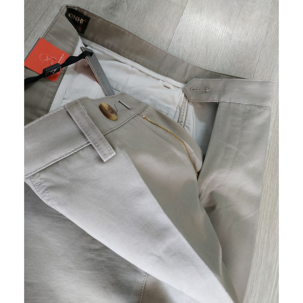 Quần Kaki Trơn 0Ly 100% Cotton Trung Niên Vĩnh Tiến D029